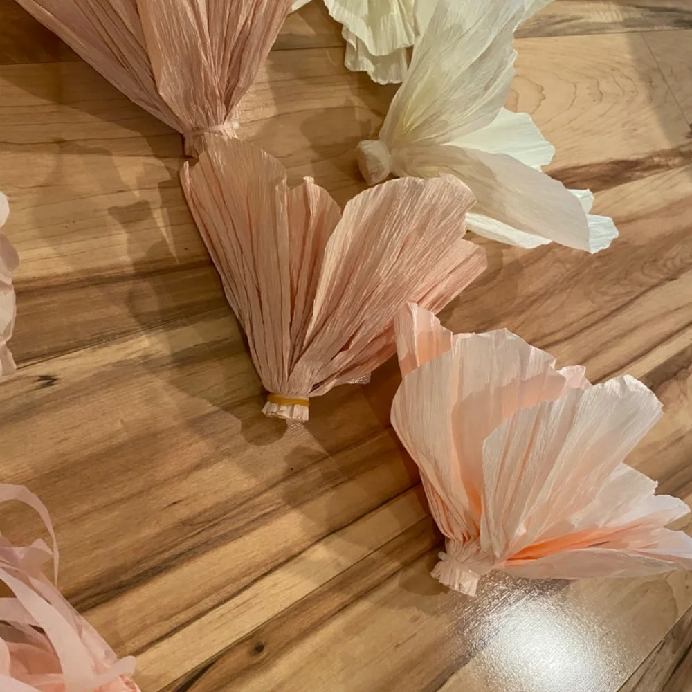 Party Decorations—Crepe Flowers & Tissue Pom-Pom decor